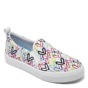 SKECHERS POPPY DRIPPIN LOVE SLIP-ON SNEAKER - US7